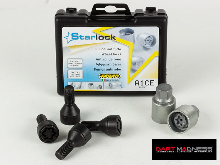 Dodge Dart Wheel Locks by Farad Black Starlock